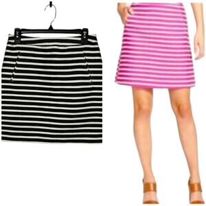 Halogen Mini Micro Skirt Black and White Striped Nautical Size 4